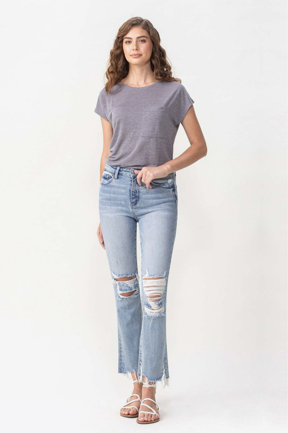 Vervet Wren High Rise Crop Flare Jeans