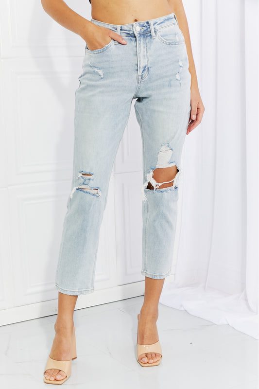Vervet Stand Out Distressed Cropped Jeans