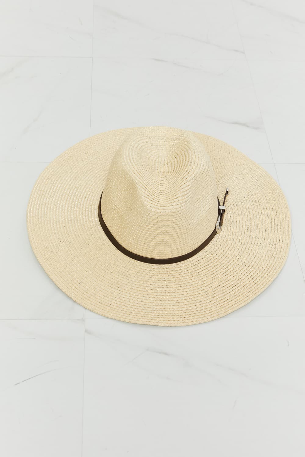 Boho Summer Straw Fedora Hat
